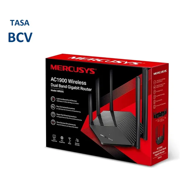 Router Mercusys Mr50g Ac1900 Dualband Gigabit Fibra Optica