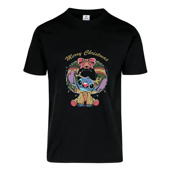 Remera: Stitch Navidad Memoestampados