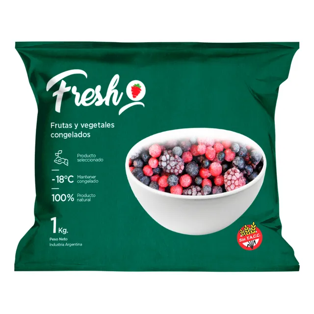 Mix Frutos Rojos Congelados Arandanos Fresh Sin Tacc 1kg