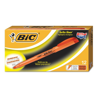 Bic Bl11oe Brite Liner Chisel Tip, Naranja Fluorescente, Doc Bic Bl11oe Brite Liner Chisel Tip, Naranja Fluorescente, Doc