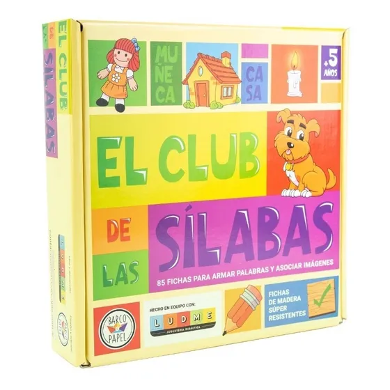 Juego De Mesa Infantil Didáctico "El Club De Las Sílabas" Barco de Papel Para Aprender A Escribir
