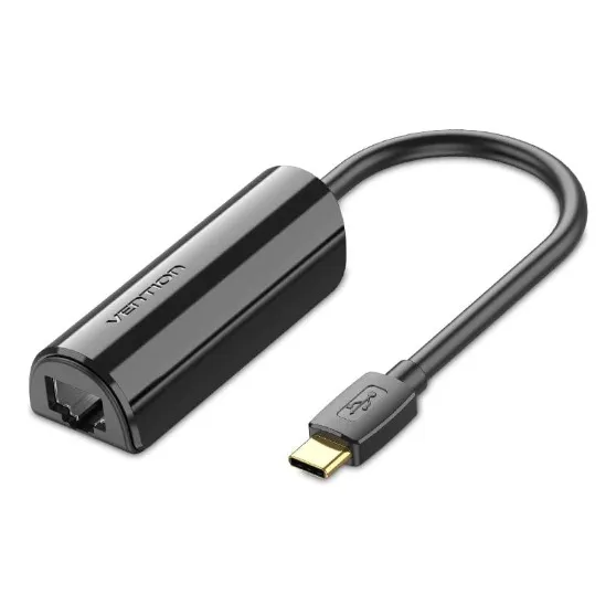 Adaptador para internet USB C Vention - USB tipo C a Puerto de red RJ45 Ethernet LAN - 0.15 metros - 100 mbps - Macbook / Notebook / Linux / Laptop / Premium - CFABB