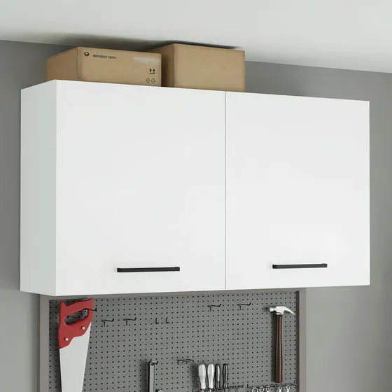 Gabinete Superior de Almacenamiento para Garaje Multiuso 120cm Blanco
