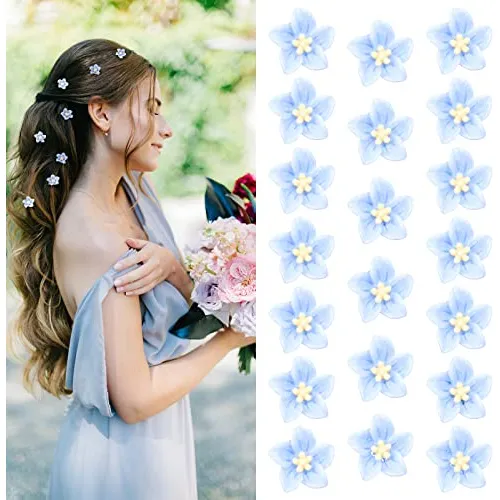 Yission 20pcs Mini Flower Hair Clips For Girls Women 2d6gb