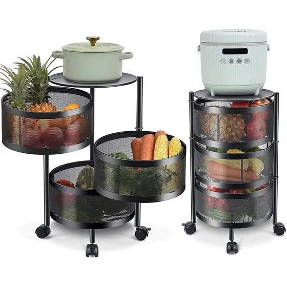 Organizador De 3 Estantes Redondos Para Cocina O Baño