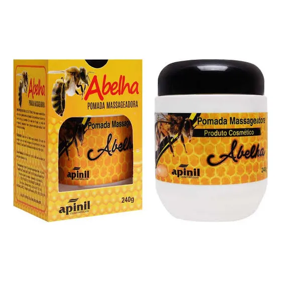 Kit 12un Pomada Massageadora Abelha Apinil 240gr