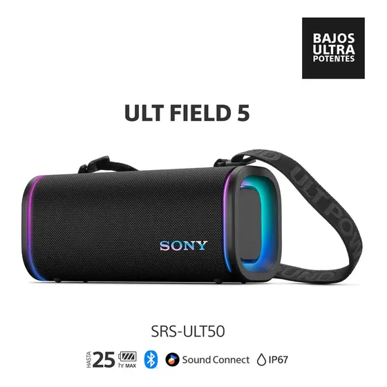 Parlante Portátil Inalámbrico Con Bluetooth Sony SRS-ULT50 Ult Field 5 Color Negro | Cuotas sin interés