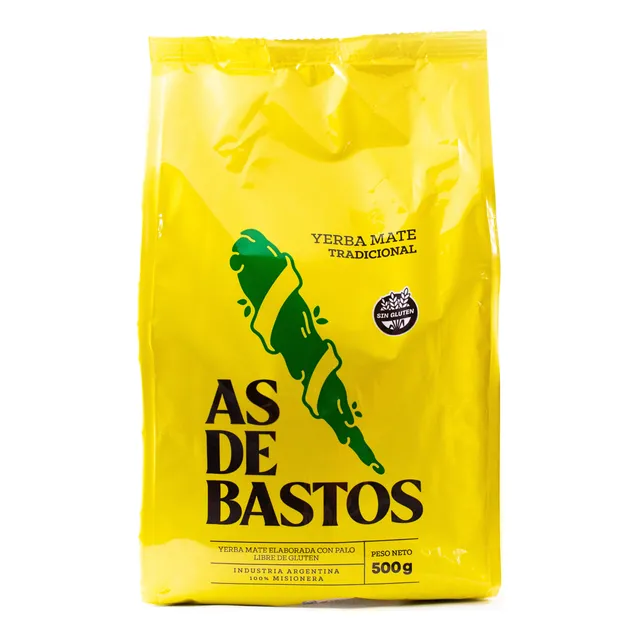 Yerba Mate As De Bastos Tradicional 500g X10