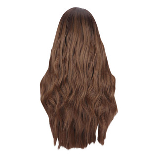 A Peruca Feminina Brown Curl Wavy Curl Pode Ser Endireitada A Peruca Feminina Brown Curl Wavy Curl Pode Ser Endireitada