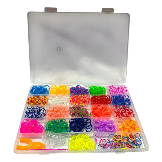 Kit Pulseras Gomitas Bandas Elásticas Rainbow X1000 En Caja