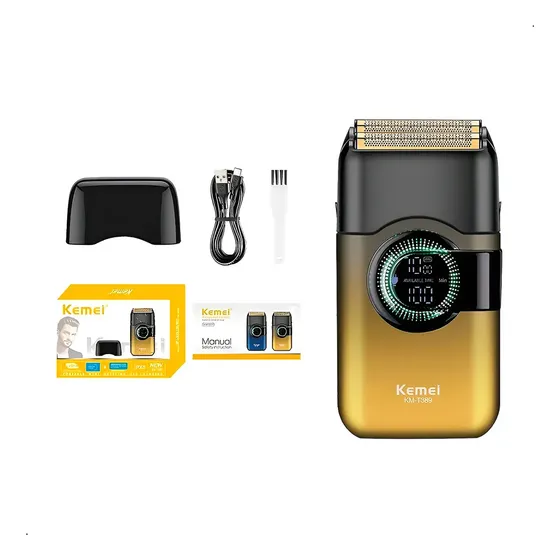 Kemie Km T389 Maquina Cortadora Afeitadora Shaver 7500 Rpm Dorado | Cuotas sin interés