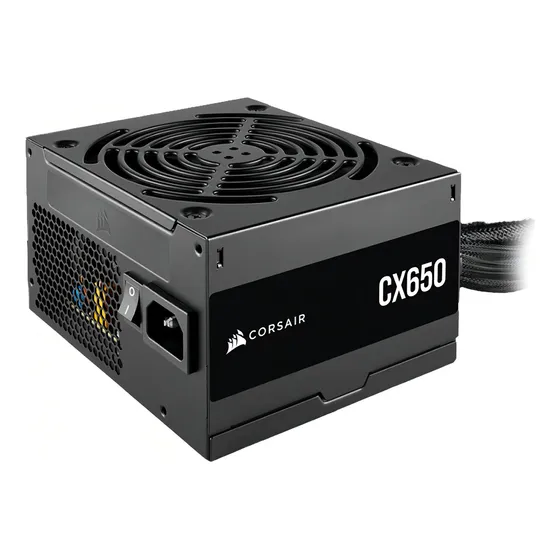 Fonte Corsair CX650, 650W, 80 plus bronze, Preto, 127/220V