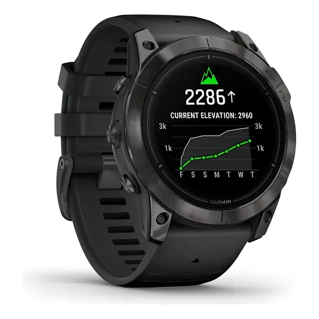Smartwatch Garmin Epix (g2) Pro Zafiro 010-02804-00 display de 1.4" con correa de silicona color negro y caja color negro carbon