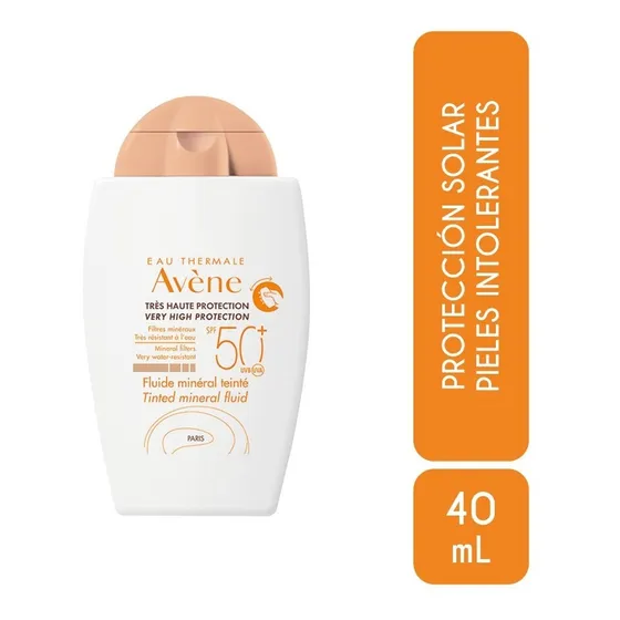 Avène Protector Solar Fluido Mineral Con Color Fps50+ 40ml