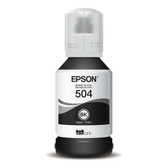 Garrafa De Tinta Epson T504 - Preto - T504122-br