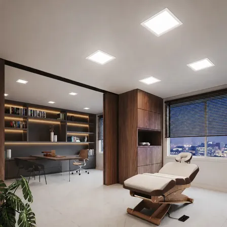 Painel Led de Embutir Recuado 30w 4000k Comfort 34x34 Bivolt Bf Deluxe Estrutura Branco