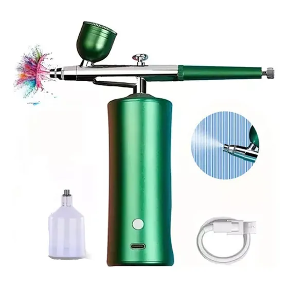 Kit De Aerógrafo Profesional Recargable Inalámbrico Portátil