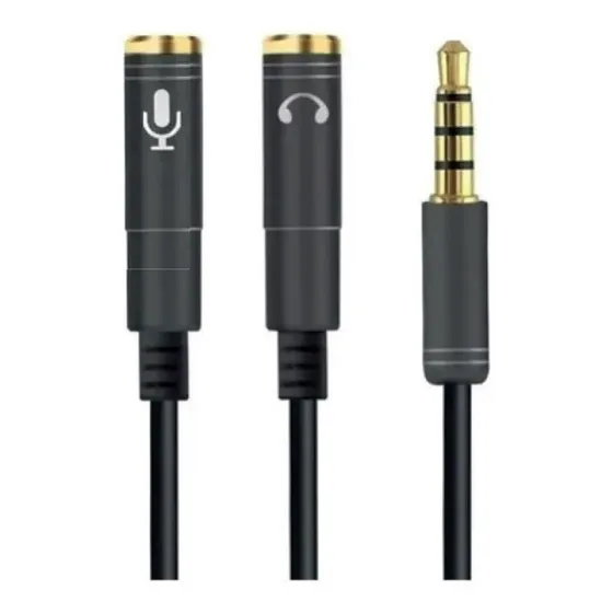 Cabo Adaptador P3 Macho Para 2 P2 Fêmea - Mxt