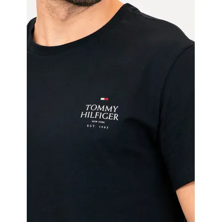 Camiseta Tommy Hilfiger Stack Brand Love Azul Marinho