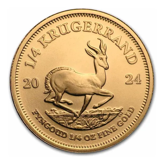 Moneda 1/4 Cuarto Onza Oro Krugerrand 2024 Sudafrica 