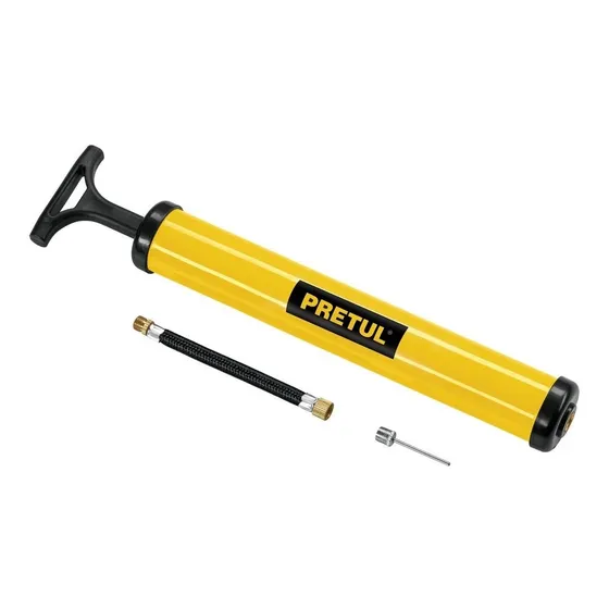 Pretul Bom-Bap Bomba Manual Compacta Ligera Para Inflar Balones color amarillo