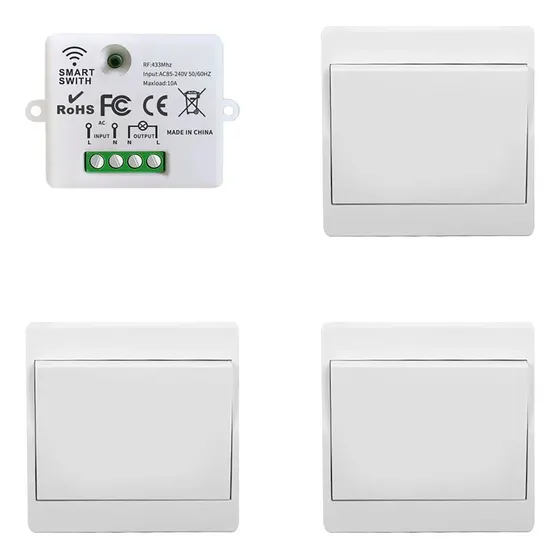 Interruptor Inalámbrico No Requiere Batería Sin Cables Luz