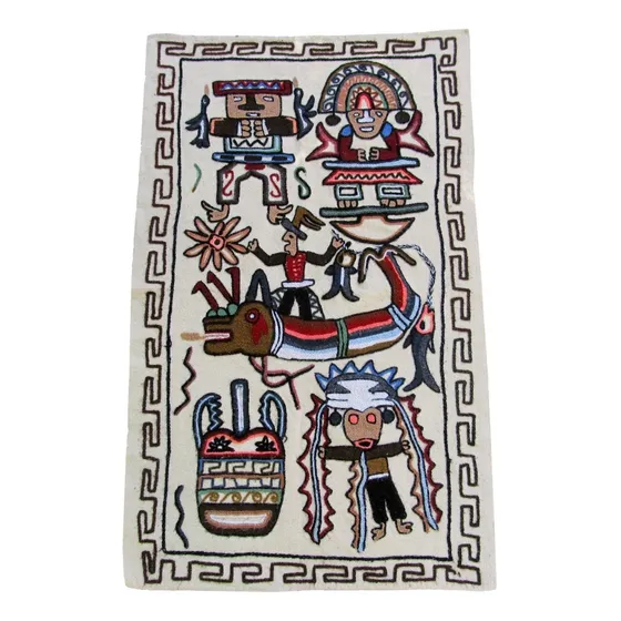 Tapiz Artesanal Peruano Culturas Pre Colombinas!