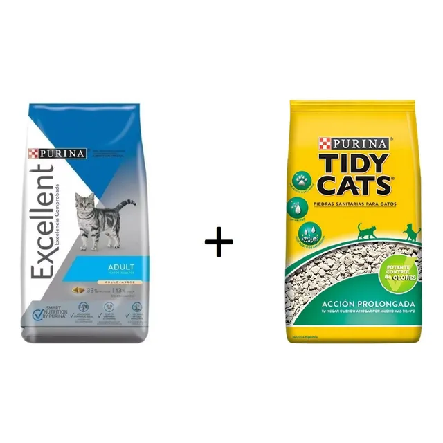 Excellent Gato Adulto 7.5 + Piedra Tidy Cats 3.6 Kg Regalo