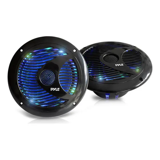 Altavoces Marinos De 16,51 Cm A Prueba De Agua Con Luces Led
