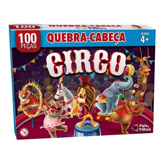 Quebra Cabeça Circo 100 Peças - Pais & Filhos