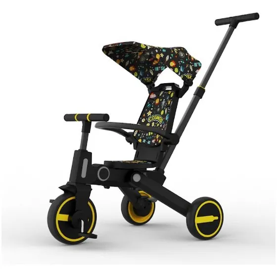 Coche Triciclo 7 En 1 Amarillo