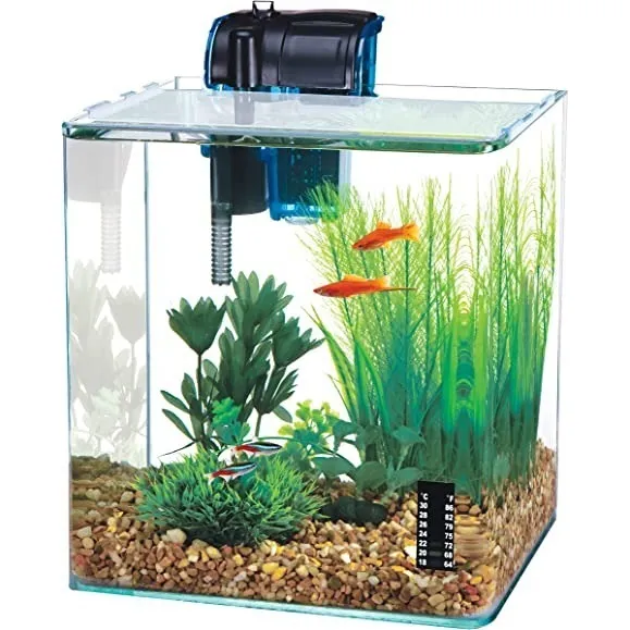 Acuario Agua Dulce Vidrio Penn Plax Vertex 2,7 Gal Kit 
