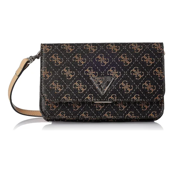 Bandolera Guess Noelle, Organizador Con Solapa, Logotipo Mar
