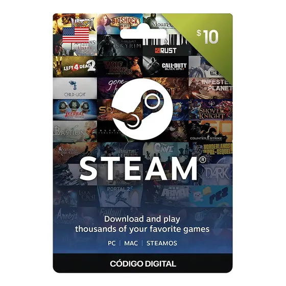 Steam Wallet Gift Card | Código Digital | Global | Cuotas sin interés