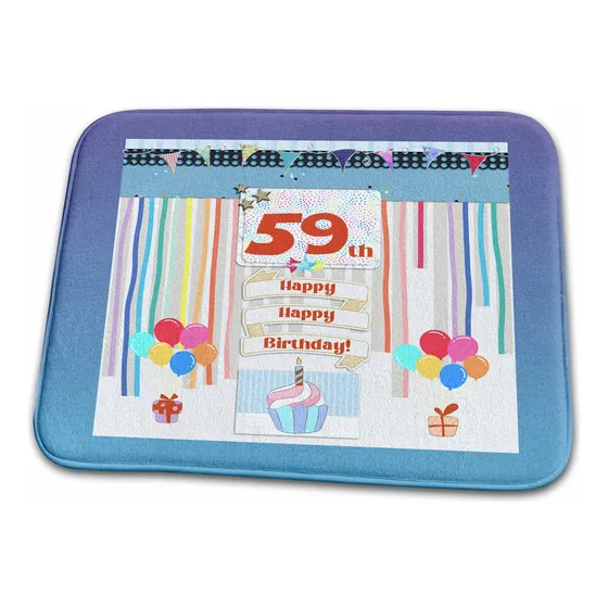 Imagen Vela Magdalena Etiqueta Cumpleaño Numero 59,. Baño