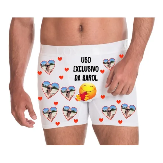 Cueca Personalizada Com Sua Foto, Nome, Presente Engraçado