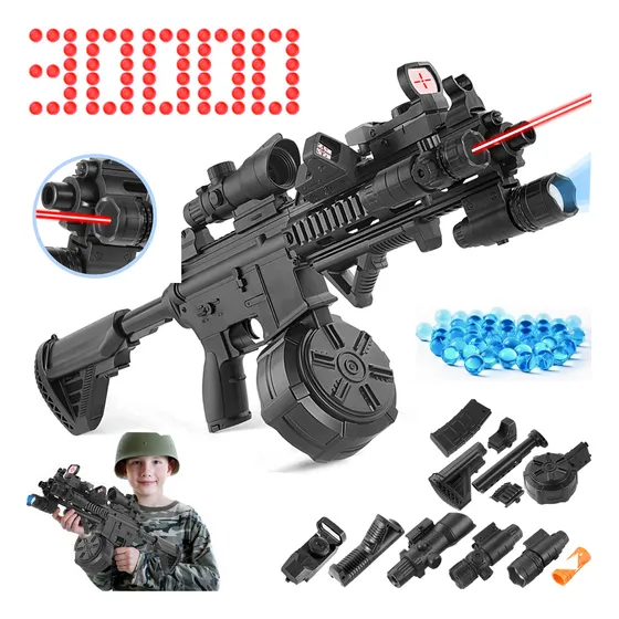 Pistola De Hidrogel M4 1:1 Lanzador Gel Automática Con Láser