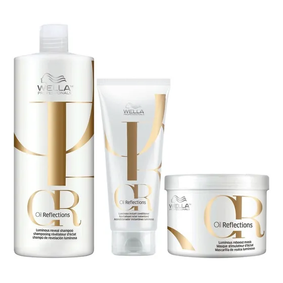 Shampoo 1000ml +condition +mascarilla Wella Oil Reflections