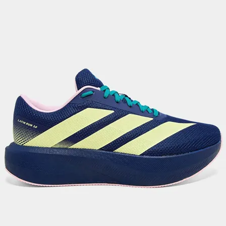 Tênis adidas Latin Run 3.0 Corrida Caminhada Treino Azul 39 Br