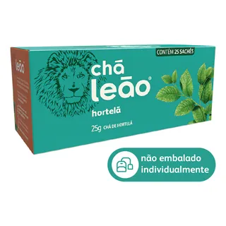 ChĂĄ LeĂŁo HortelĂŁ Em SachĂȘ 25 G 25 U ChĂĄ LeĂŁo HortelĂŁ Em SachĂȘ 25 G 25 U