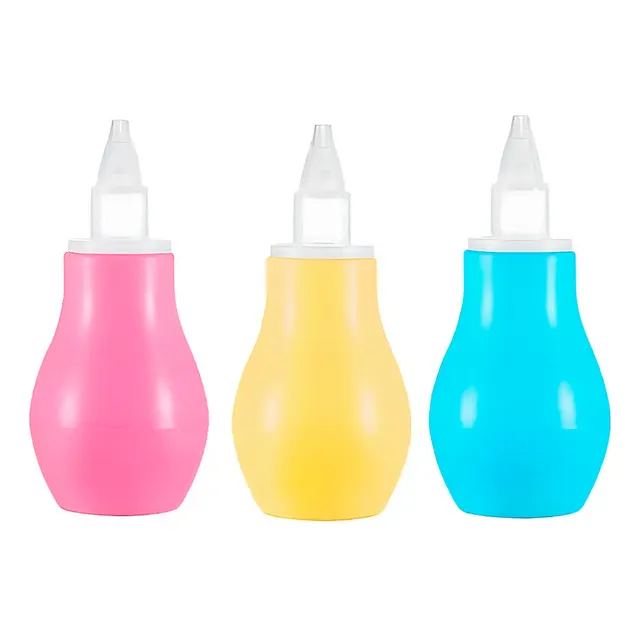 Aspirador Nasal Tipo Pera De Silicona Bebés Limpiador Delica