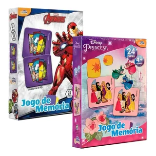 Jogo Da Memoria Infantil Princesas E Vingadores Kits Na Web