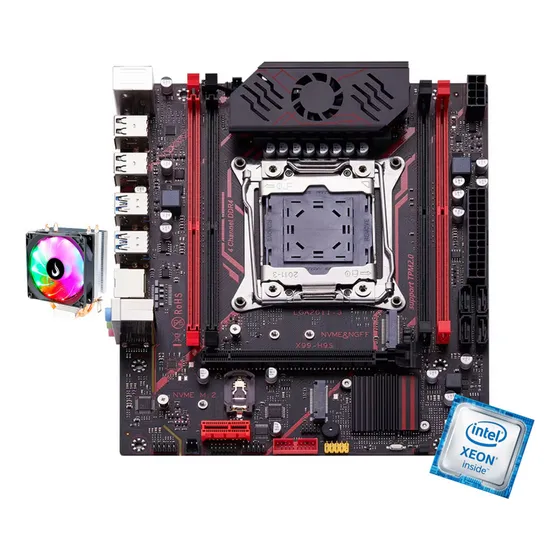 Kit Gamer Placa Mãe X99 Qiyida H9s Tpm 2.0 Xeon V4 2680 E5