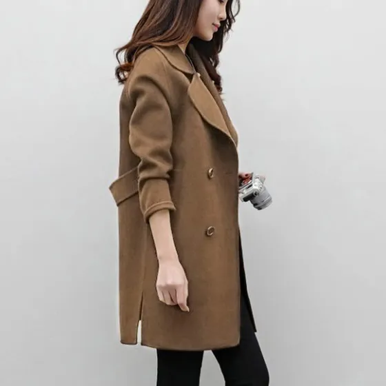 Hotkey Chaqueta Invierno Para Mujer Casual Manga Larga Lana
