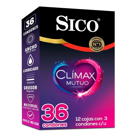 Sico Clímax Mutuo, Condones Retardantes Con Benzocaína,
