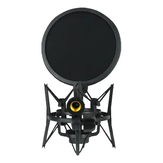 A*gift Micrófono Mic Shock Mount Con Shield Filter Mask