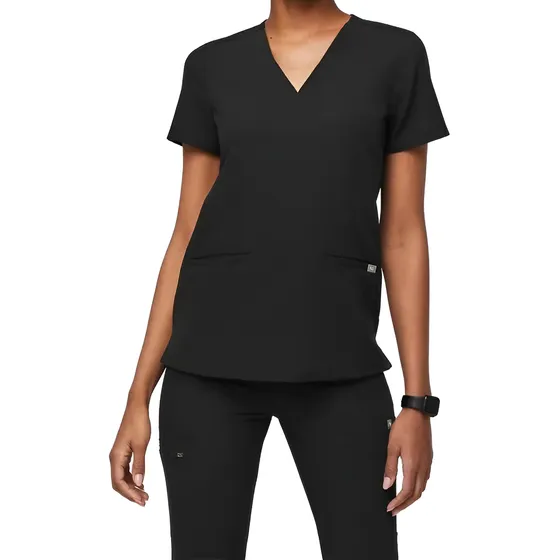 Uniforme Médico Scrub + Jogger Negro Para Mujer Figs