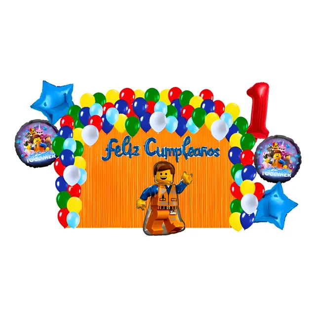 Decoración Fiesta Cumpleaños Globos Lego