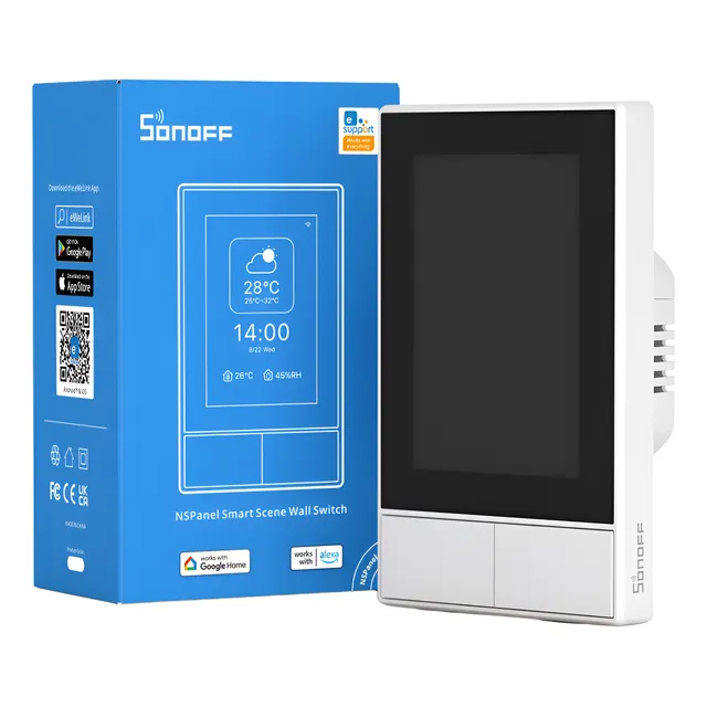 Sonoff Nspanel Wifi Smart Switch Pantalla Táctil Dos Botones