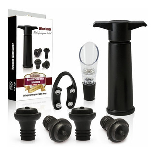 Bomba De Vacío Para Vino Con 4 Tapones Para Botella De Aire Bomba De Vacío Para Vino Con 4 Tapones Para Botella De Aire